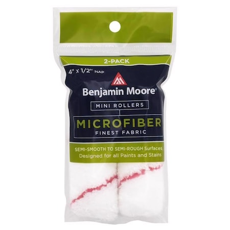 Premier Benjamin Moore Microfiber 4 in. W X 1/2 in. Mini Roller 2 pk U66202-018